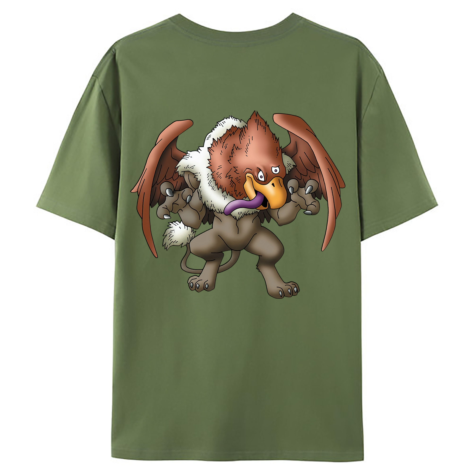 （画像用） ドラゴンクエスト Doragon Kuesuto Dragon Quest 綿100％ メンズ半袖Tシャツ（バックプリント） 通気性